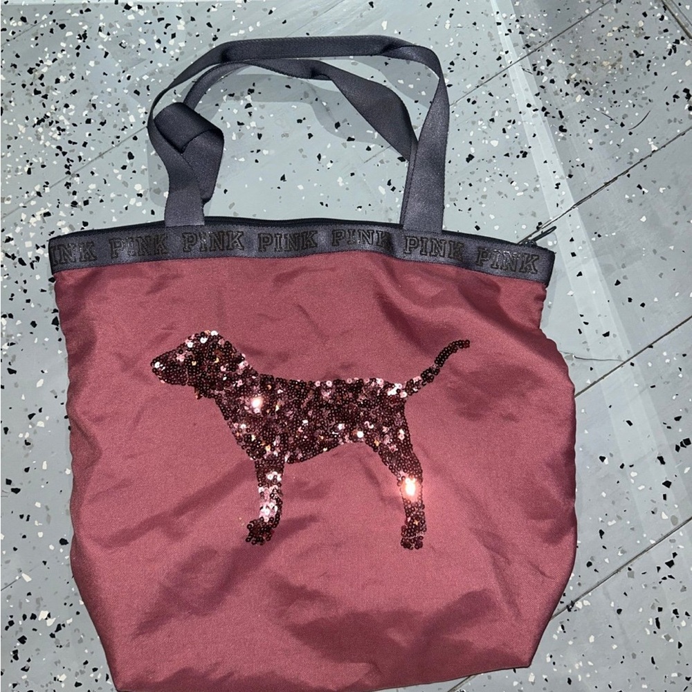 PINK Victoria's Secret Tote with Sequin Dog